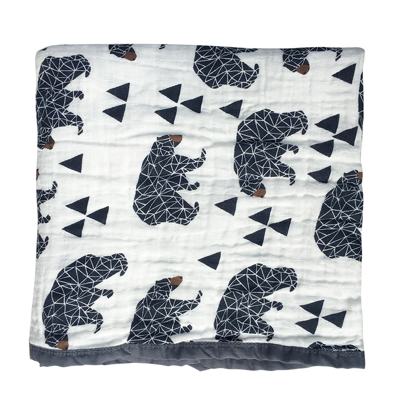2 Слои 100% хлопковый муслин детское одеяло для новорожденных комбинезон для сна Одеяло s пеленать Обёрточная бумага