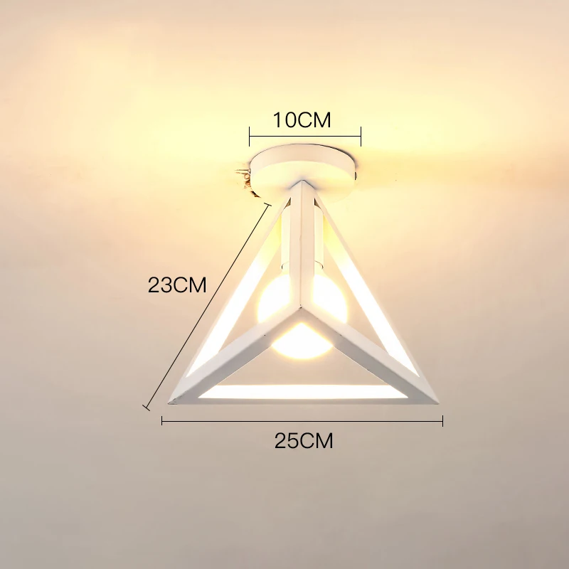 Винтажные светодиодные потолочные светильники, современный промышленный потолочный светильник, плафон, клетка, плафон для столовой, кухни, коридора, балкона - Цвет корпуса: Type 7 No bulb