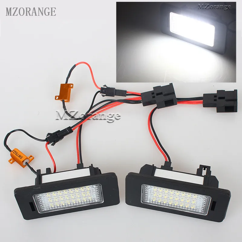 MZORANGE Белый 24 SMD светодиодный номерной знак для SKODA Octavia 3/Superb B6 Combi/Rapid/Yeti/Fabia 2 шт.|b6
