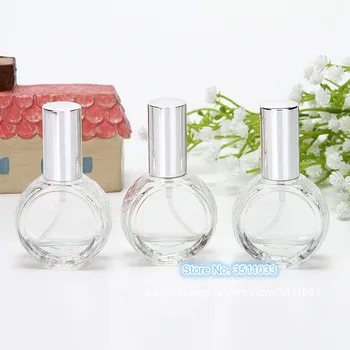 

10pcs 20pcs 10ml Portable Clear Glass Empty Perfume Bottle Atomizer Spray Refillable Bottle Small Round Spray Scent Case Bottle