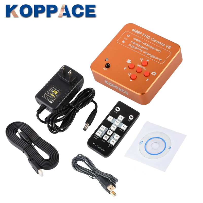 KOPPACE 40MP микроскоп камера, 1080 P, HDMI/USB промышленный микроскоп цифровая камера, мобильный телефон ремонт микроскоп HDMI камера