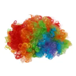 WOTT Красный Пена клоунский нос + разноцветный Клоун парик для маскарада Косплэй нарядное платье