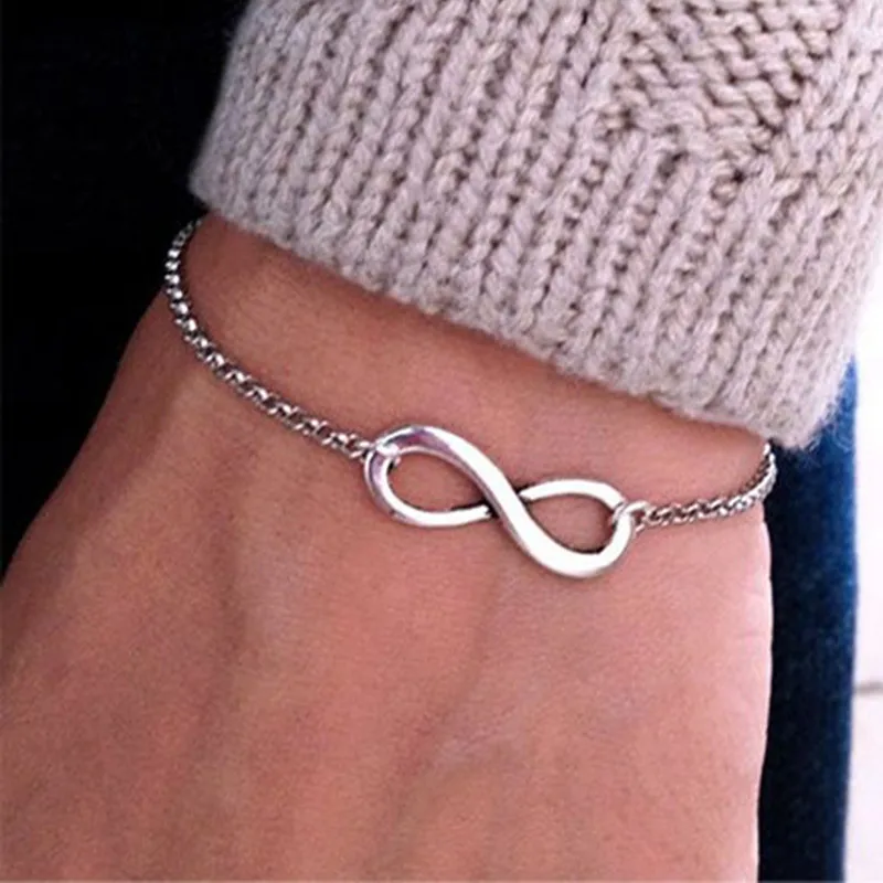 L117 Fashion Pulseras Bijoux New Women 8 Infinity Bracelet For Men Jewelry Girl Gift Charm Bracelets Bangles pulseiras