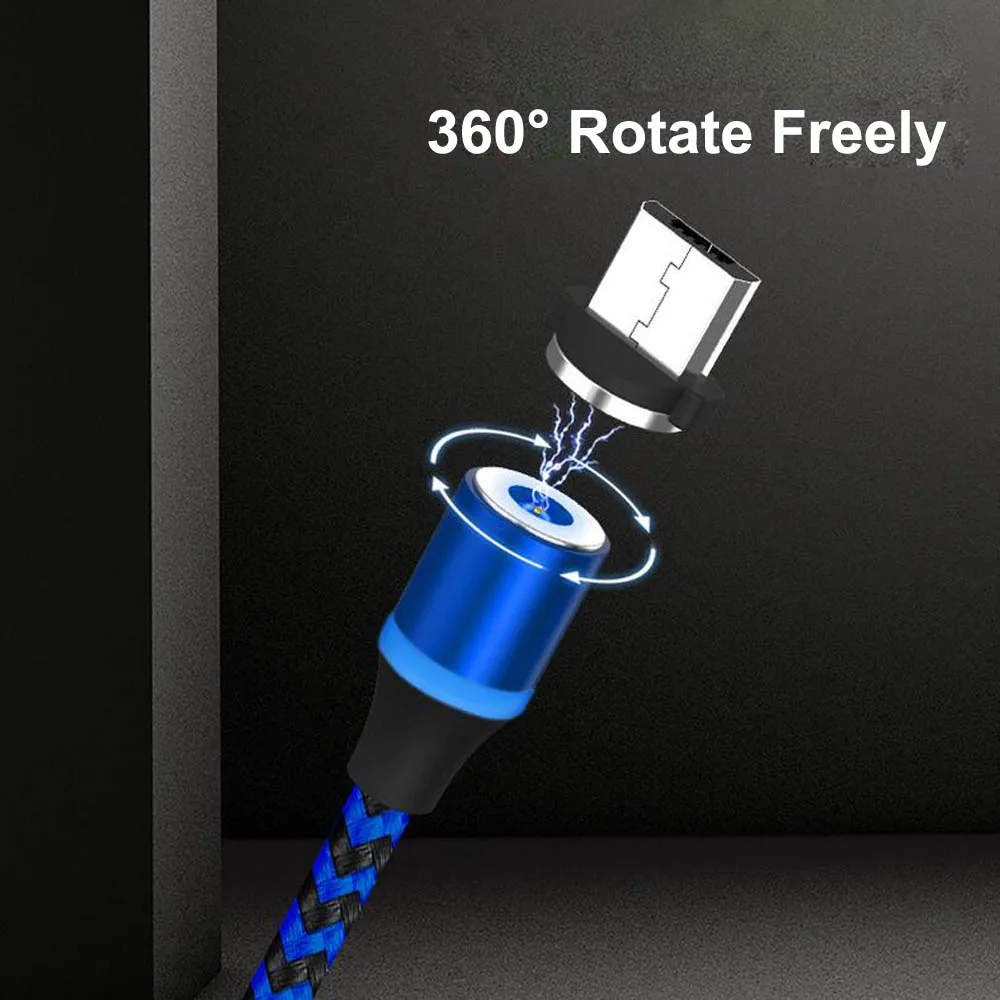 USB кабель магнитный с разъемами Micro и Type C для Samsung Xiaomi Huawei LG iPhone Xs Max 8 7 6 Plus|Зарядные