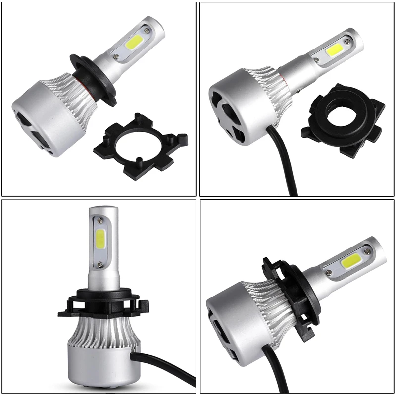 Auxmart H7 LED комплект Фары для автомобиля лампы База держатель Адаптеры для сим-карт H7 Фары фиксатор розетки адаптер для Mazda 3 Mitsubishi Outlander