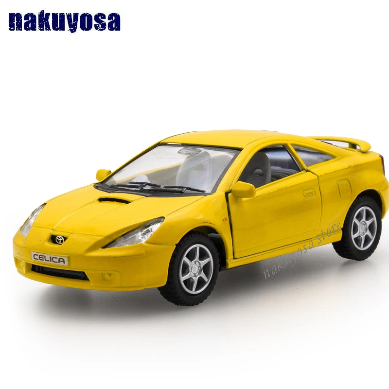 12,5*5,5*3 см модель автомобиля из сплава Toyota celica высокая имитация автомобиля оттягивающая задняя дверь может открыть детские автомобильные игрушки лучший подарок