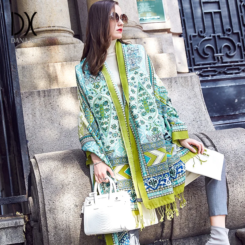 Luxury Brand Scarf Unisex 2018 Female Male Best Quality Wool Cashmere Scarf Pashmina Tassels Women Men Wrap Cape Bandana Hijab