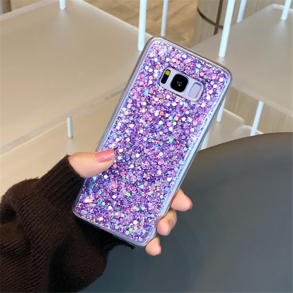 С украшением в виде кристаллов со стразами чехол для samsung Galaxy S7 край S8 S9 S10 E Примечание для девочек от 5 до 8 лет 9 10 Plus Pro A30 A40 A50 A70 M10 M20 блеск силиконовый чехол