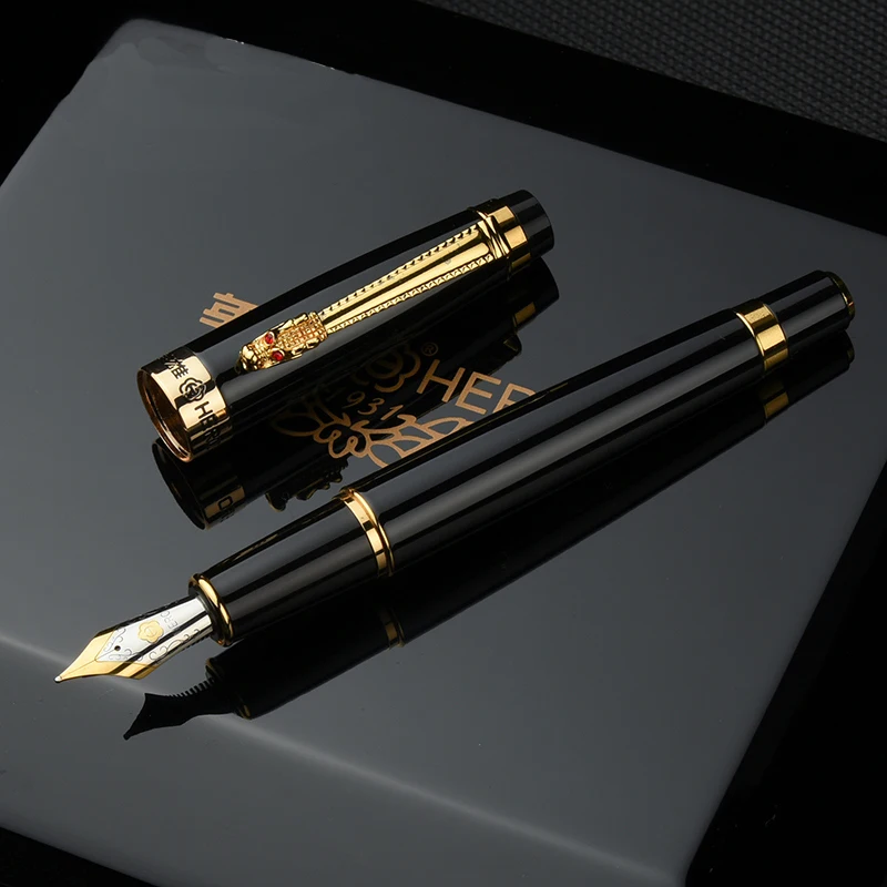 1 Набор, Высококачественная Роскошная металлическая перьевая ручка Iraurita для деловых подписей, ручка для подарка, предпочтительна 03863