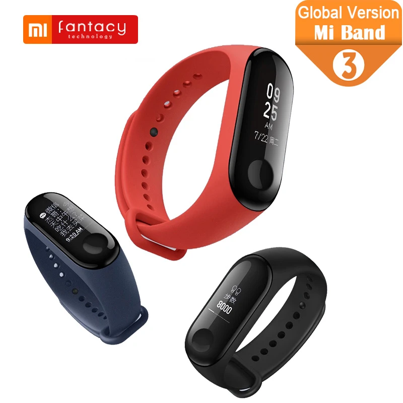 Global Version Xiaomi Mi Band 3 Smart Waterproof 5ATM Miband 3 Android IOS  Fitness Tracker Wristbands OLED Passometer Wrist|wristband fitness tracker|xiaomi  mi band 2xiaomi mi band - AliExpress