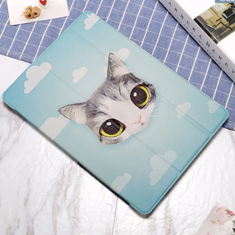 Чехол для планшета с милым мультяшным кроликом поросенком, Авто Режим сна/пробуждения для ipad mini 5, чехол, милый кот, собака,, для ipad mini 5 - Цвет: Cute Big Eye Cat