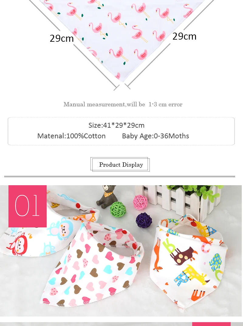 Muslinlife милый мультфильм детский Слюнявчик с принтом из хлопка для новорожденных, младенцев, для мальчиков и девочек, шарф с треугольниками для малышей Бандана 30 узор