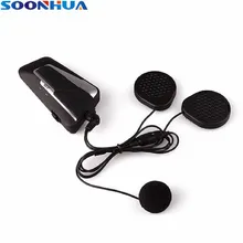 SOONHUA Bluetooth домофон для внутренней связи в мотоциклетном шлеме Водонепроницаемая гарнитура беспроводная Bluetooth Мото гарнитура с микрофоном