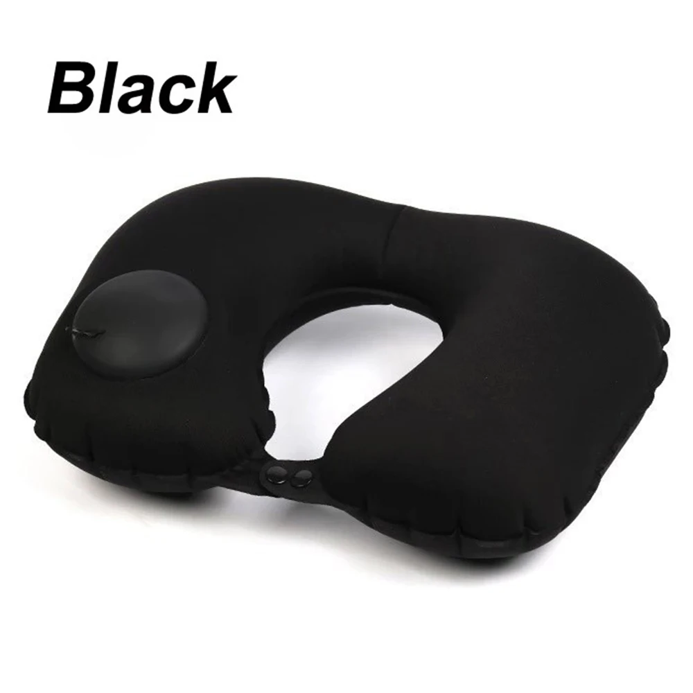 

U-Shape Automatic Inflatable Travel Pillow Neck Pillow Car Air Inflatable Pillows Neck Cushion Travel Headrest Folding Portable