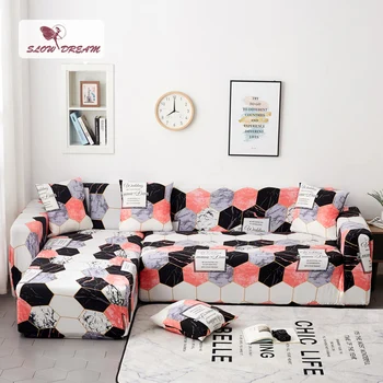 

Slowdream Assemble Sofa Cover Corner Couch Cover Stretch Elastic Band Home Seat Decor Slipcover Removable Cape On The Sofa