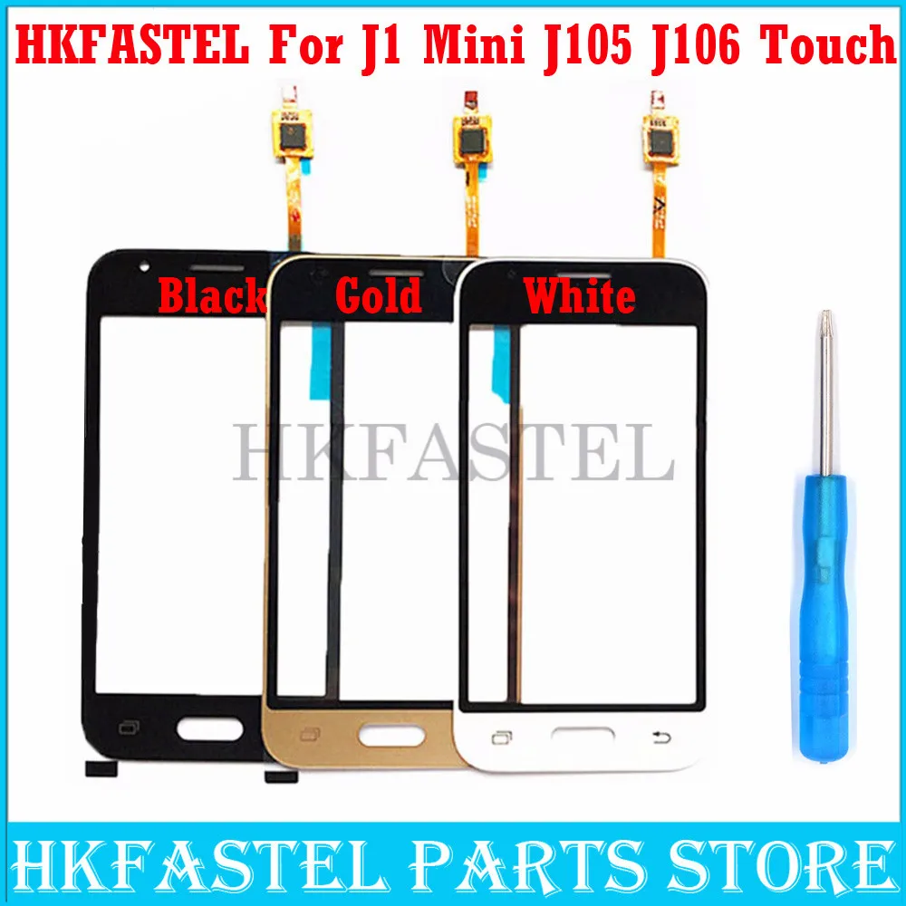 HKFASTEL Touch для Samsung Galaxy Duos J1 Mini J105 SM-J105F и Prime J106 сенсорный экран дигитайзер Переднее