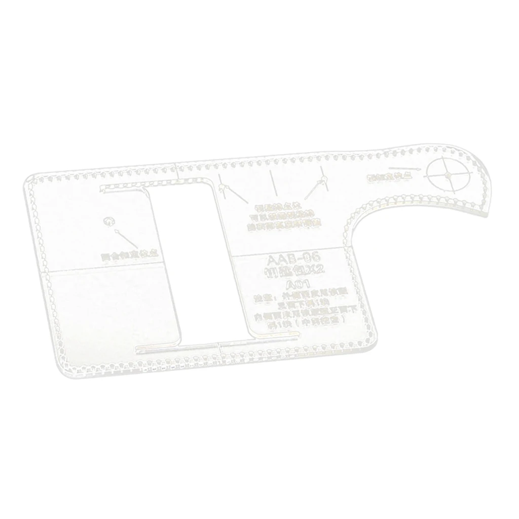 Clear Acrylic Mini Key Bag Mould Pattern Stencil Template DIY Leather Craft Handmade