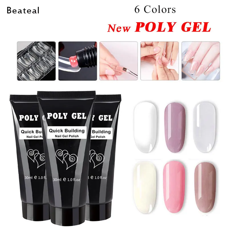 

30ml Poly Gel UV Builder Gel Extention Polygel Polish Varnish For Nail Extension Quick Building Fluid Slip Solution Manicure