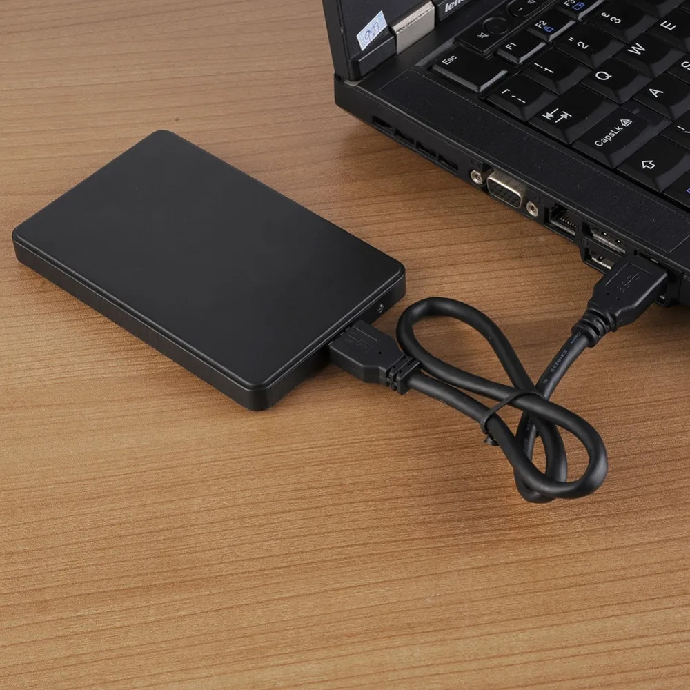 USB 3,0 SATA hdd Box 1 ТБ HD жесткий диск USB 3,0 внешний корпус чехол для хранения s 2,5 hdd чехол 2 ТБ резервная док-станция-черный