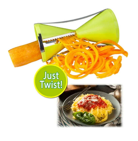 

vegetable spiralizer multi-functional spiral cutting device funnel wire cutter 4 Kinds of Blades Small Kitchen tools
