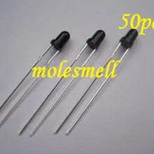 50 шт. 3 мм 940nm ИК инфракрасный получение диод светодиодные лампы инфракрасный приемник модуль 3 мм черный корпус светочувствительная LED