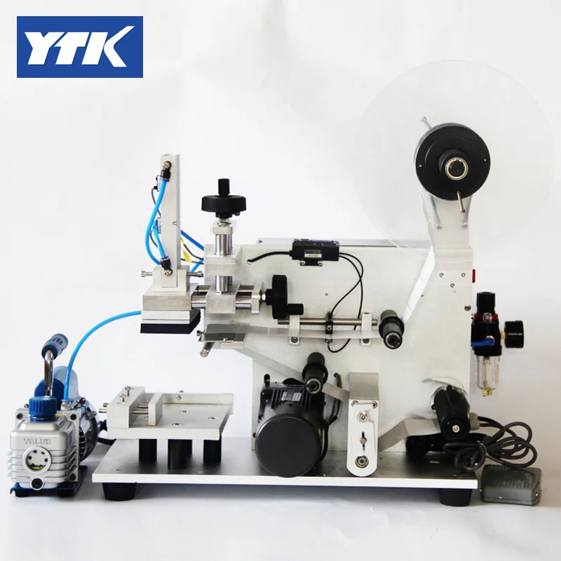YTK полуавтоматическая плоская Этикетировочная машина 120 Вт|bottle label sticker|machine