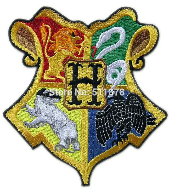 3," Гарри Поттер Хогвартс школьный герб фильм Сериал шоу костюм косплей Вышитая эмблема Железный на патч Эмблема на бейсболке