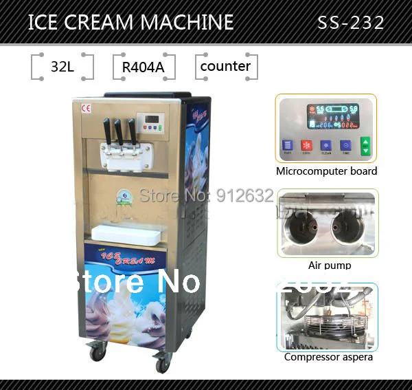 

New style taylor soft ice cream machine, Hot selling 32L commercial portable ice cream maker machine