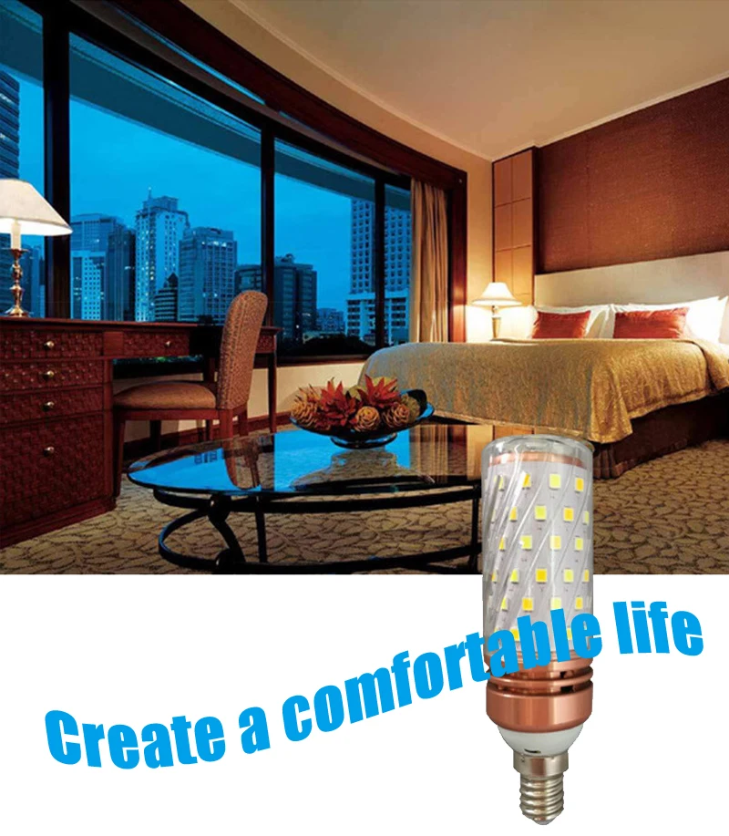 8W 12W 16W LED Corn Light E14 E27 SMD2835 AC220V Household Decorative Chandelier Table Lamp (12)