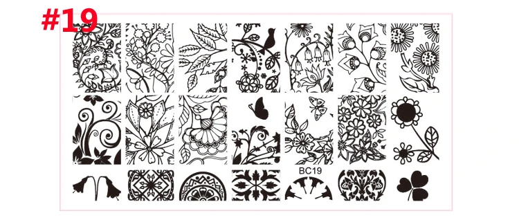 Fulljion шаблон для дизайна ногтей штамп штамповка изображения пластины цветок, нержавеющая сталь Маникюр трафарет Инструменты для ногтей Полировка чертежи