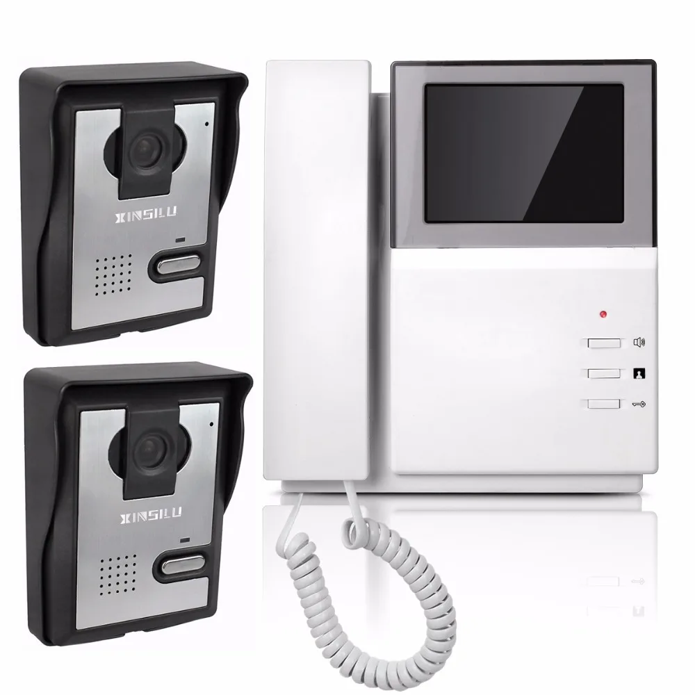

XINSILU 4.3" Color Video Door Phone Video Intercom Doorbell IR Night Vision Camera Monitor Audio Intercom for Villa Home F4416B