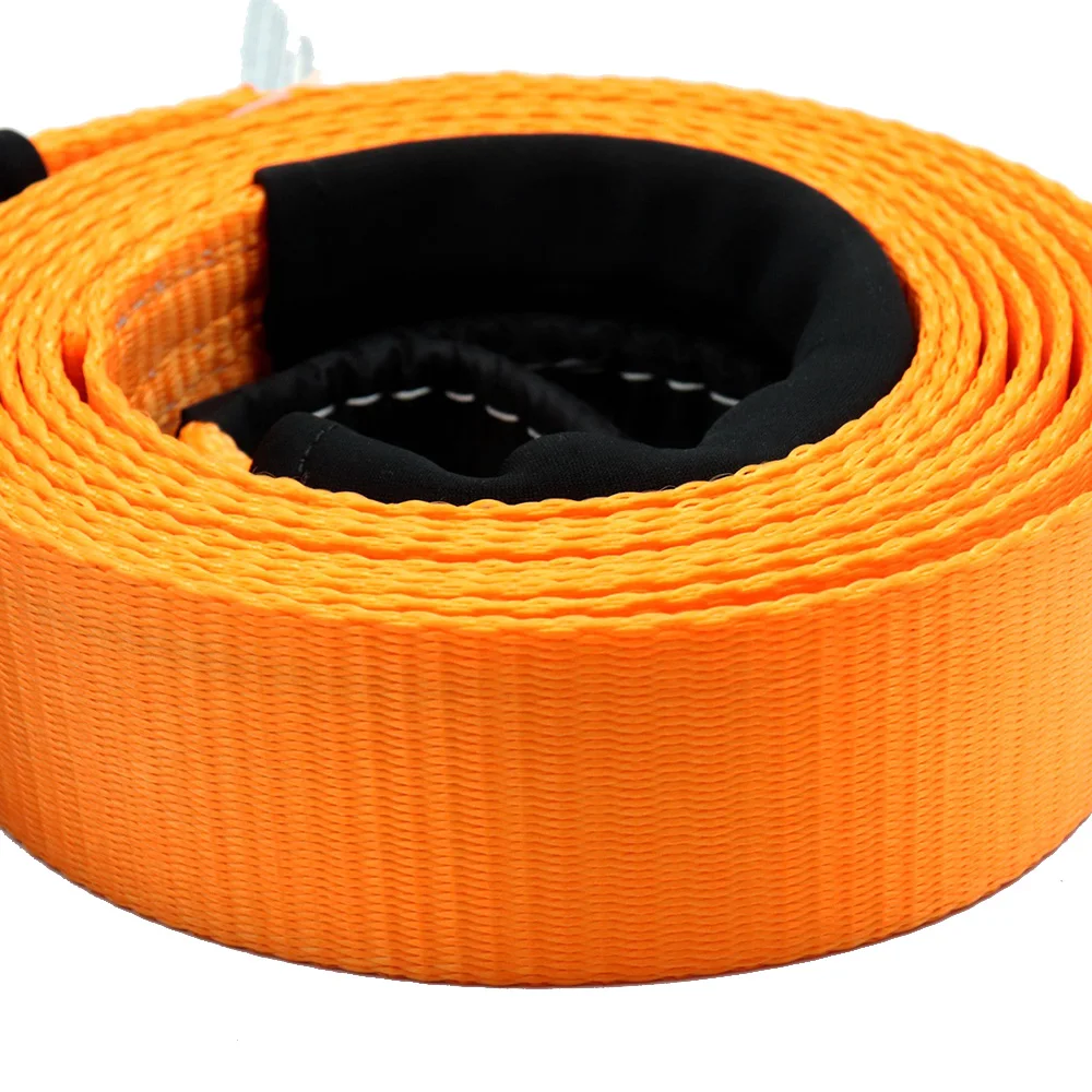 New Tow Strap Tow Rope Heavy Duty Recovery 10,000 Lbs Capacity 2" x 16' with Jacket Storage Bag Tow Rope