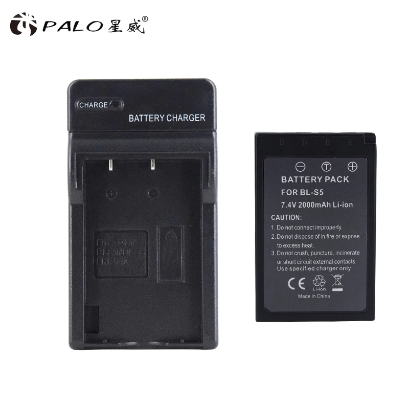 

1Pcs BL-S5 7.4V li-ion digital camera battery PS-BLS5+charger applicable for olympus E-PL2 E-PL1S EPL2 EPL15 EP12 EPL5 ect