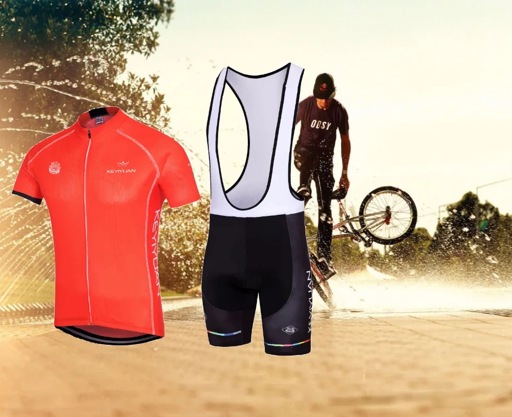 Orange Plain 2018 Cycling Jerseys kit maillot ciclismo bike clothes