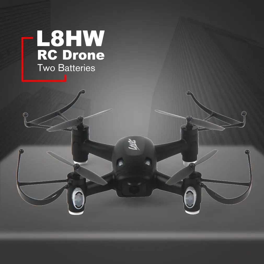 L8HW мини селфи RC Квадрокоптер Дрон с Wi-Fi FPV Дрон 720 P камера удержание высоты Безголовый режим 360 переворачивает две батареи RTF