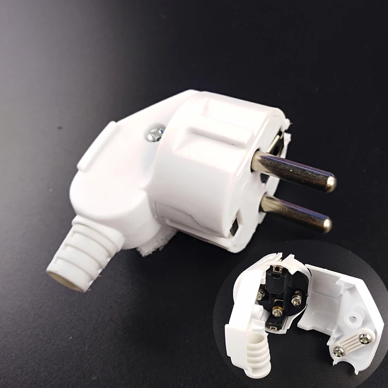 

10pcs Germany Europe European style German detachable Rewirable plug EU KR German Power Adapter detachable Electrical plugs