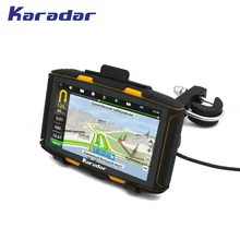 KARADAR mejor impermeable IPX7 de la motocicleta GPS Android6.0 con WIFI Bluetooth FM AV-IN IPS 854*480 pantalla 1GB de RAM