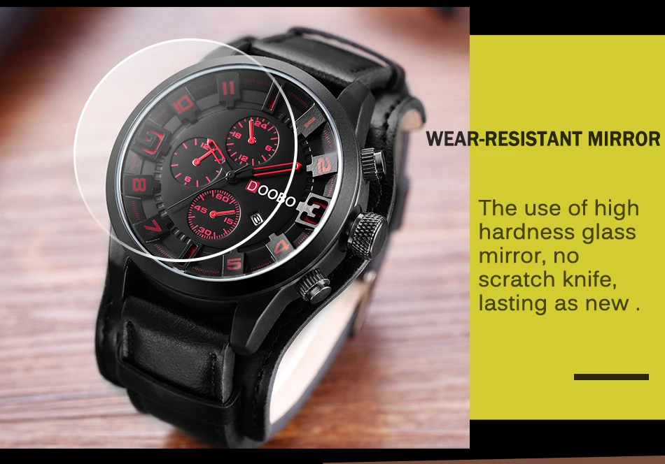 Мужские s часы лучший бренд класса люкс DOOBO мужские часы кожаный ремешок модные кварцевые часы повседневные спортивные наручные часы с календарем часы Relojes