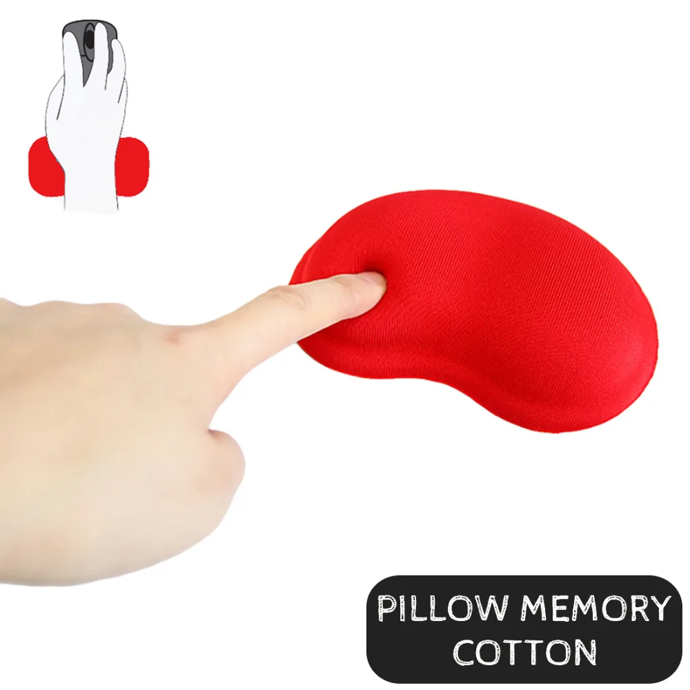 Etmakit Горячая в форме сердца комфорт 3D подставка для запястья Силикагель Подушка для рук памяти хлопок коврик для мыши для офиса