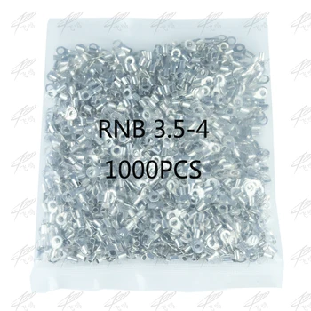 

1000PCS RNB3.5-4 Non-insulated ring terminal electrical wire crimp naked connector AWG 14-12