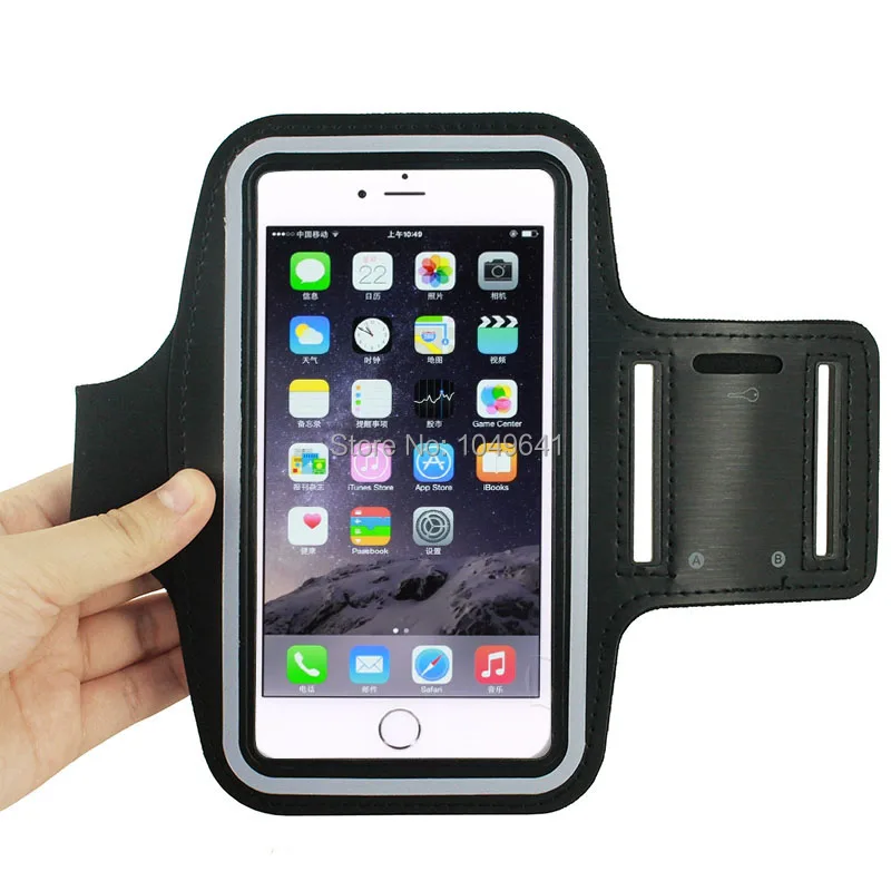 KIP6-1323_4_Sport Armband Case with Earphone Hole & Key Pocket for Sport Armband Case with Earphone Hole & Key Pocket for iPhone 6 Plus Senseit E500 Prestigio Muze D3 Xiaomi Redmi Note 3 Coolpad Modena
