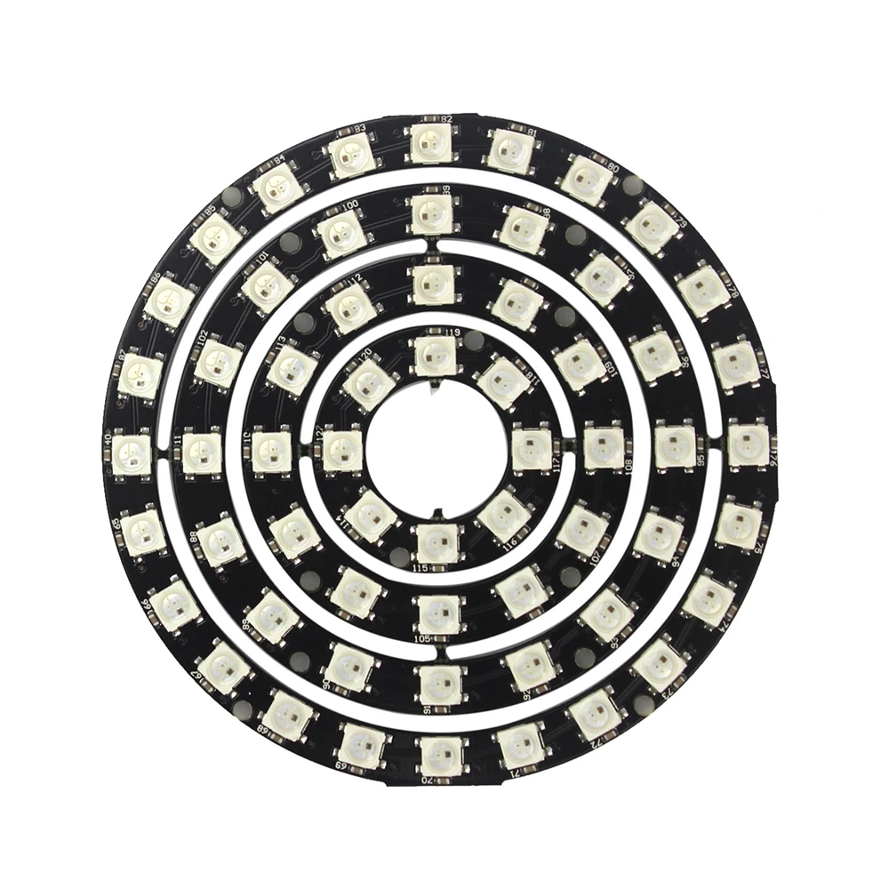 

Smart Electronics WS2812 60 Bits RGB LED Ring 8/12/16/24 Bit WS2812 5050 RGB LED with Integrated Driver Drop for arduino Diy Kit