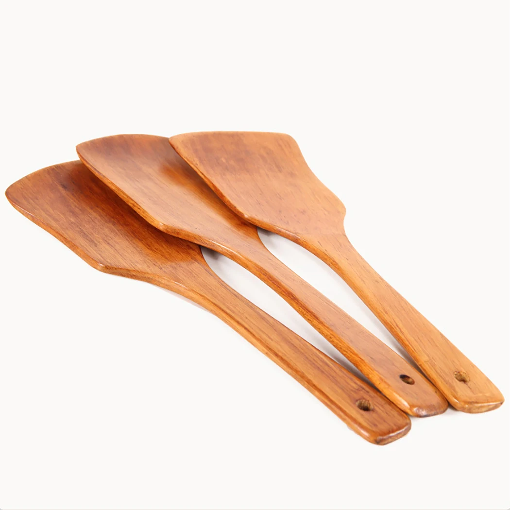 

3pcs Wood Kitchen Turners Wood Spatula Non-Stick Cookware Cooking Tools Durable Wooden Kitchen Utensils Accessories