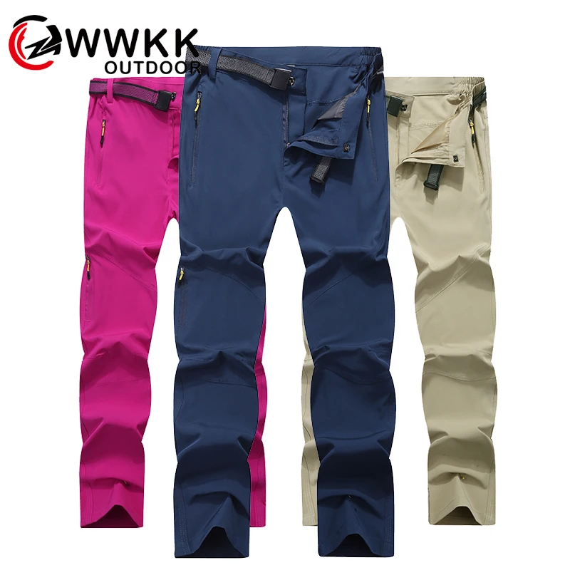 

WWKK Men's Outdoor Camping Thin Section Softshell Autumn Tactical Trousers Waterproof Windproof Male Pants Trekking Climb Hiking