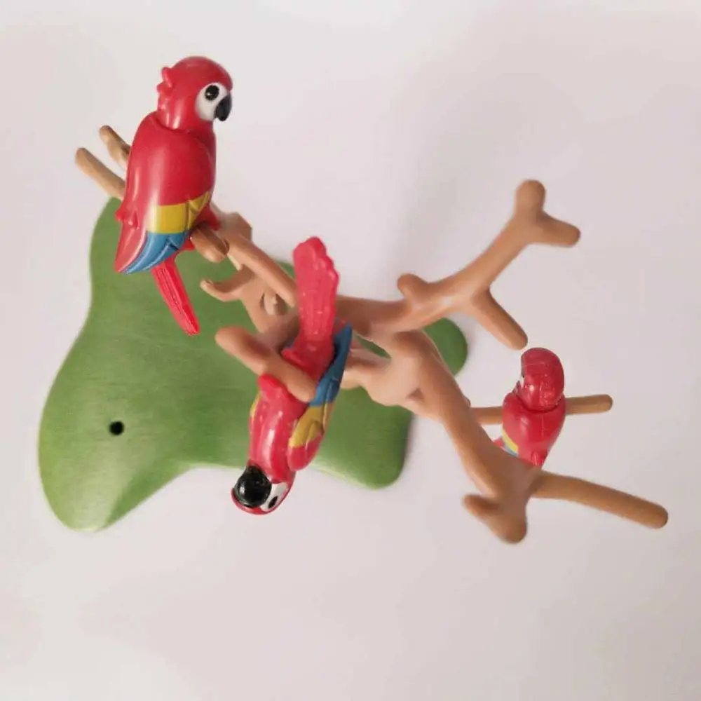

Single Sale Playmobil Cute Mini Animal Action Figure Bird Pigeon Parrot Cat Bunny Duck Horse Figures Diy Gifts Toys for Children