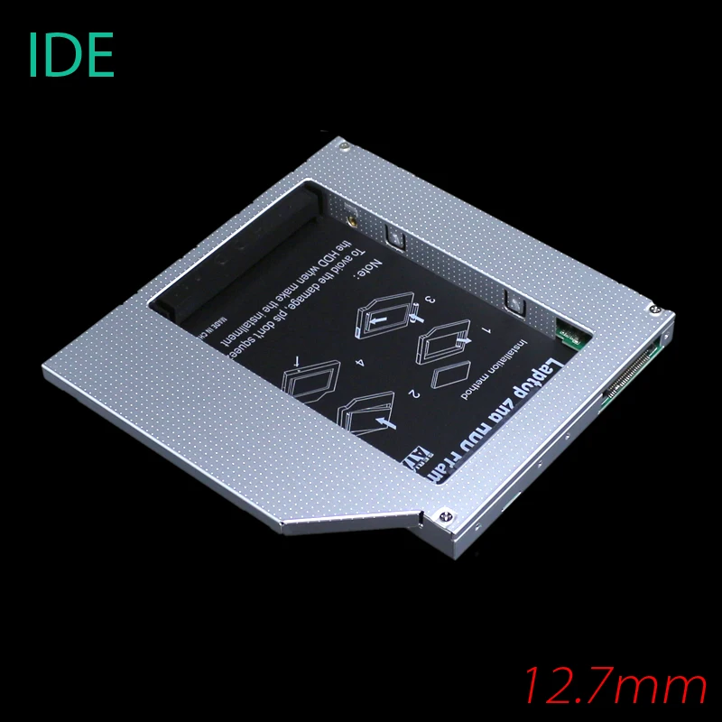 [Free DHL] High Quality Aluminum 12.7mm IDE to SATA Second HDD Caddy 2.