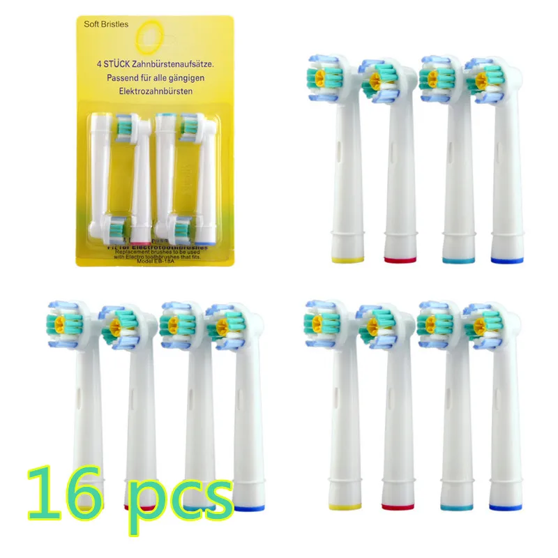 20 16 Pcs set Electric Toothbrush Heads EB 18A Replacement for Oral Dual Clean Pro care