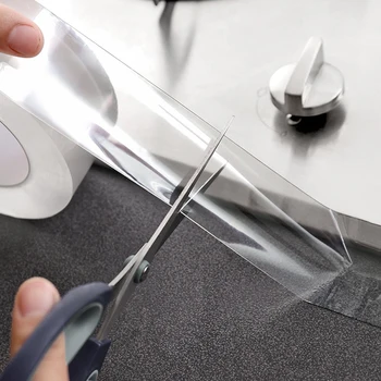

Clear Caulk Strip Self-Adhesive Sealing Tape Anti-Mildew Waterproof Edge Protector For Bathroom Floor Kitchen Stove Sink Wall