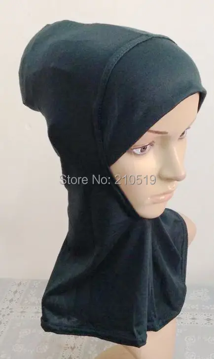 Лучшие продажи Мода сплошной равномерный цвет хлопок мусульманский подхиджабник ниндзя