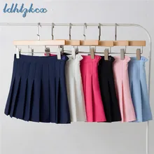 Мини-юбка Для женщин XS-2XL плюс Размеры плиссированные юбки сезон: весна–лето корейский Последняя Мода Тонкий молнии Button Chic юбка CX623